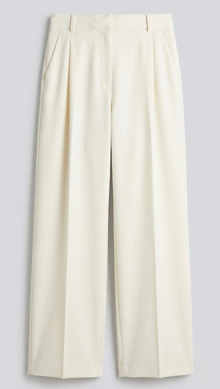 SOLID PLEATED KOREAN PANTS