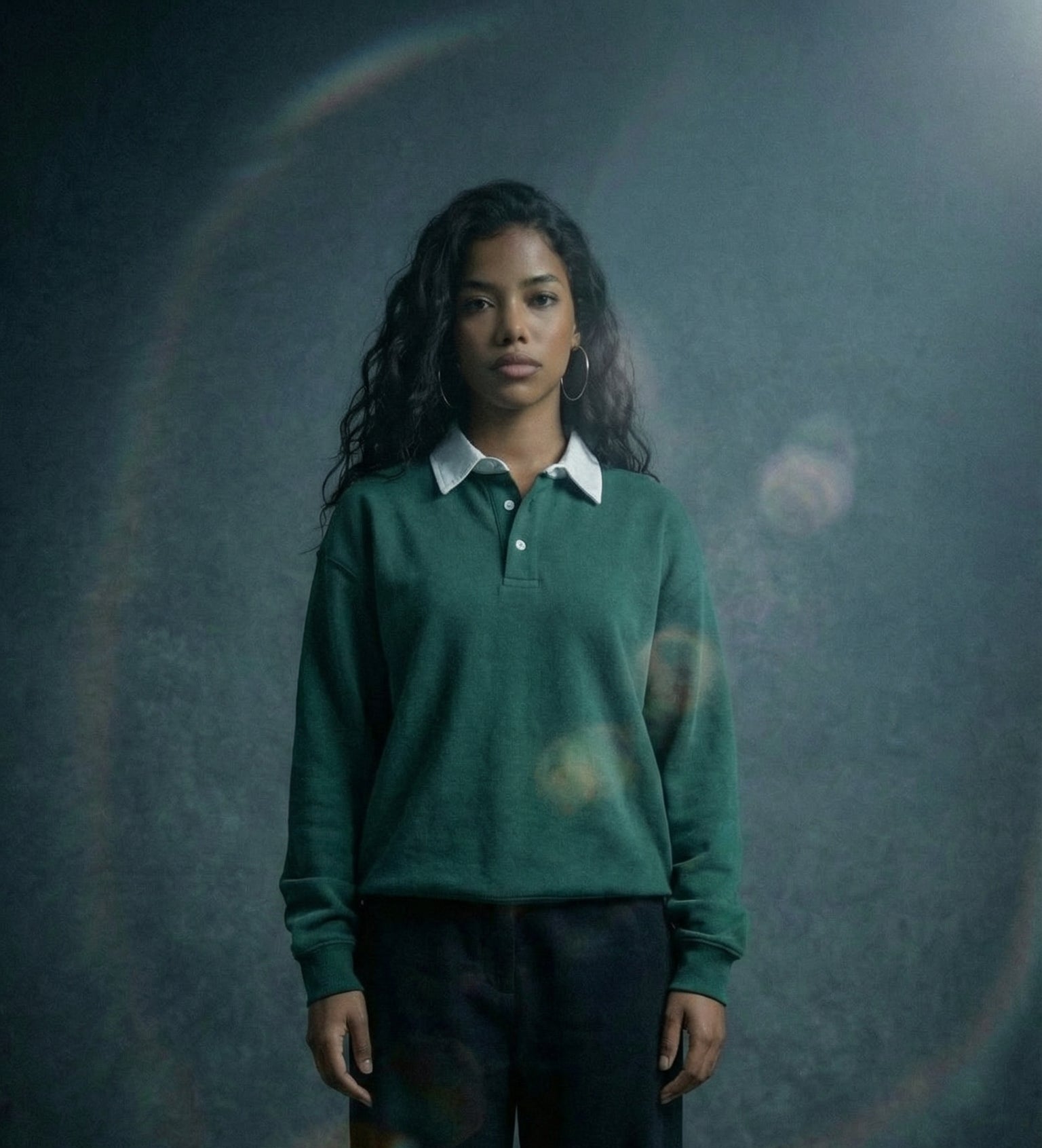 Cropped Rugby Polo Mint Green