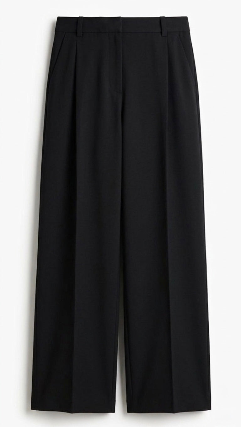 SOLID PLEATED KOREAN PANTS