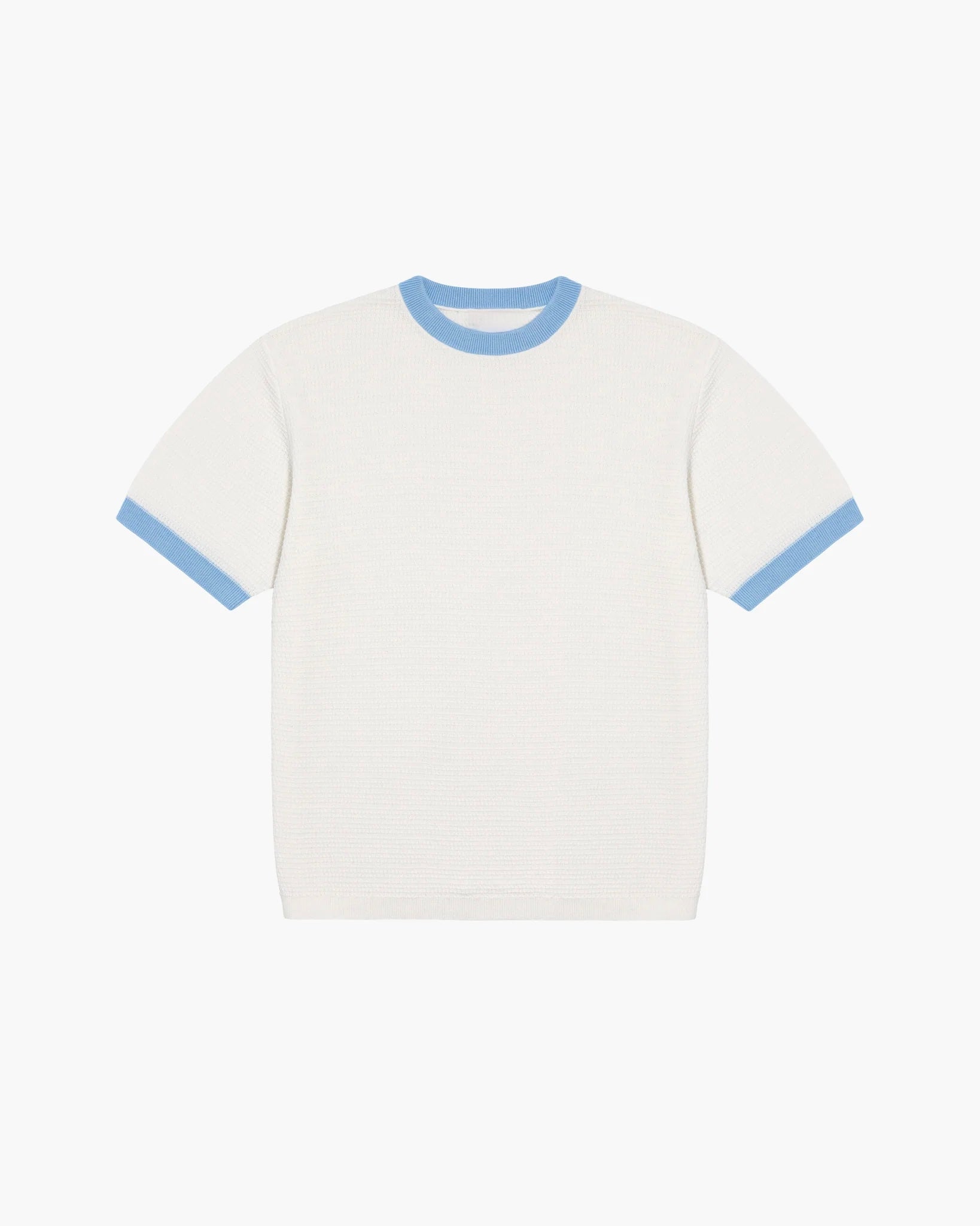 White Knit Ringer T-Shirt