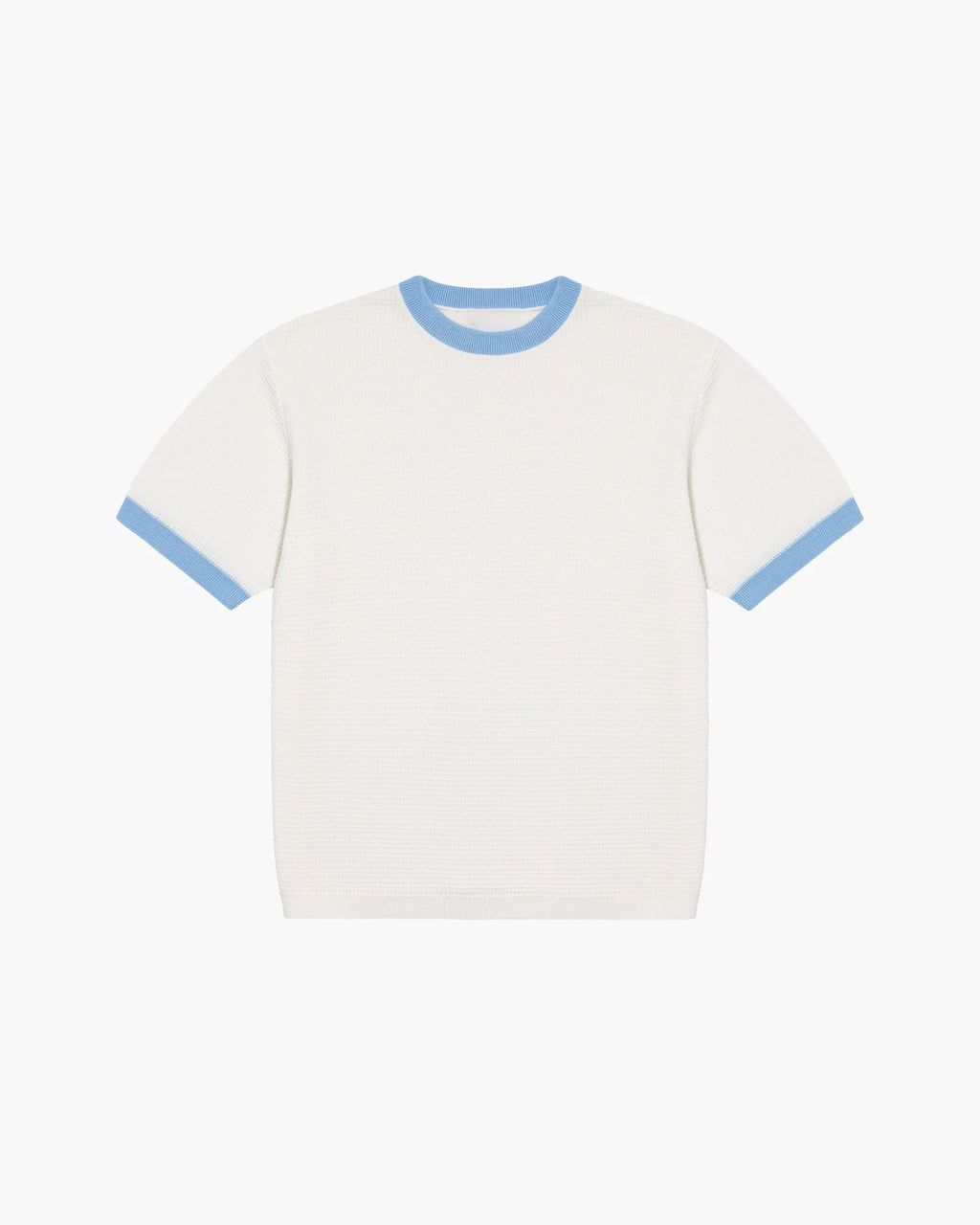 White Knit Ringer T-Shirt