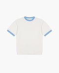 White Knit Ringer T-Shirt