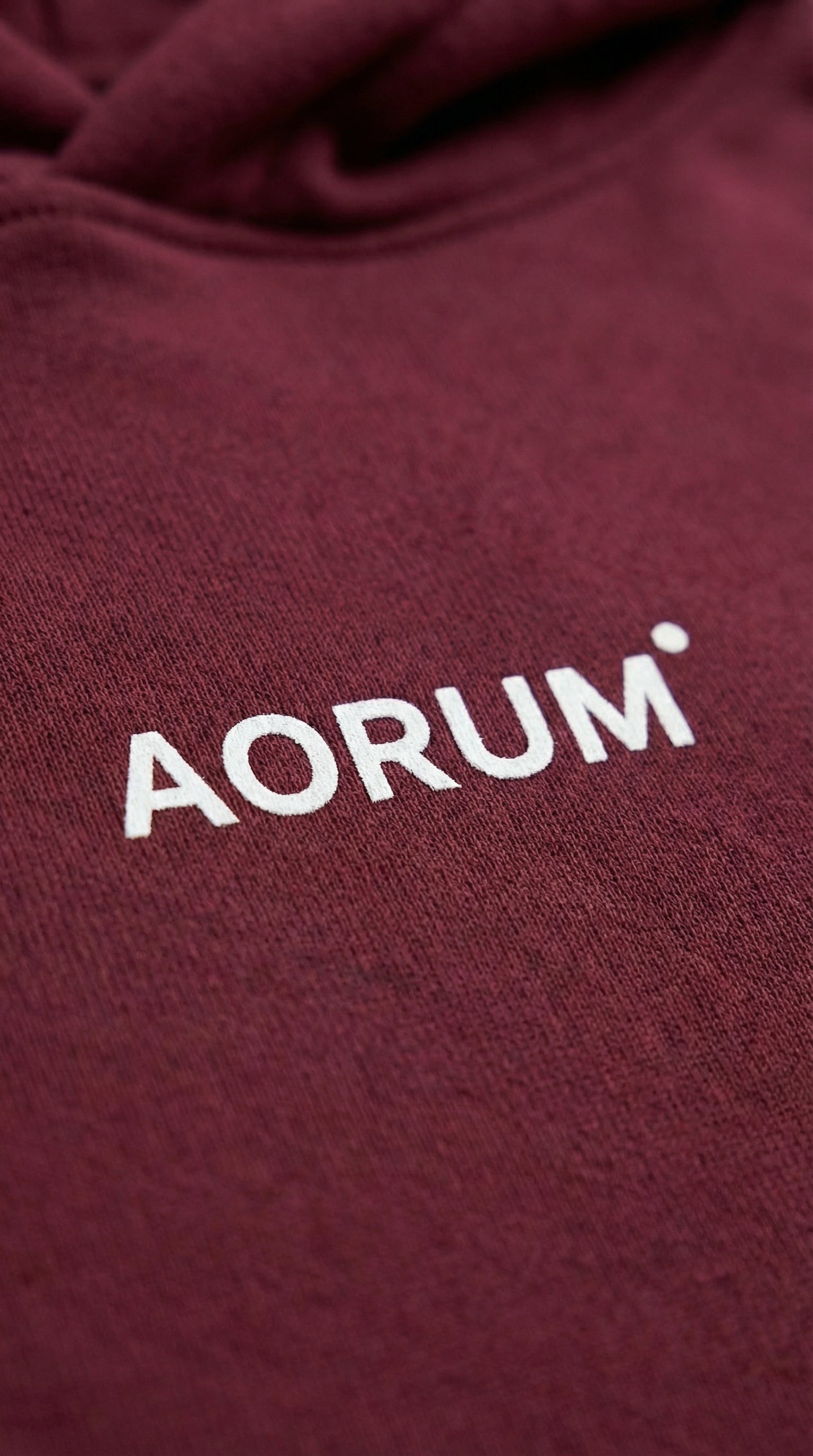 aorum v1 burgundy cropped fit hoodie