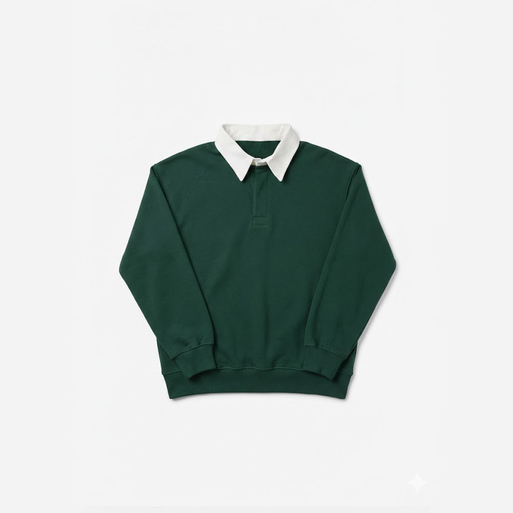 Cropped Rugby Polo Mint Green