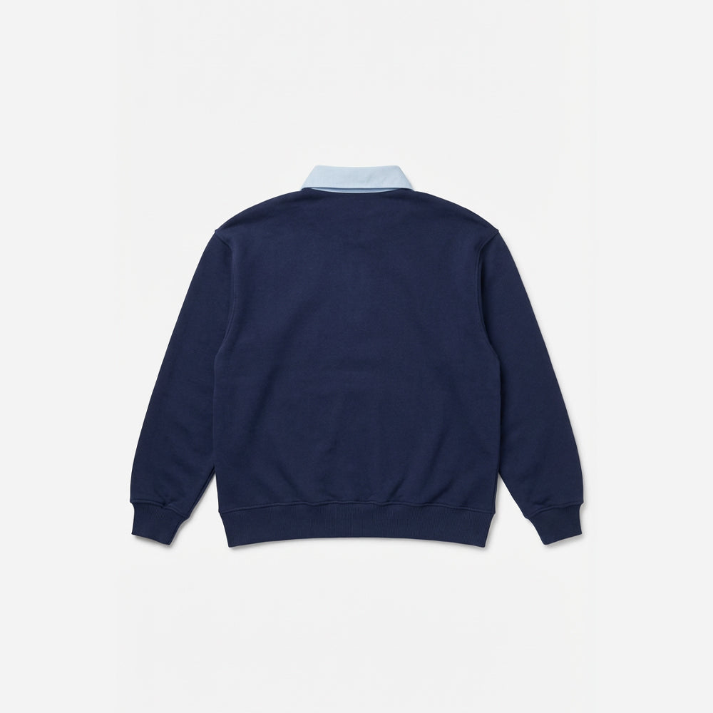Cropped Rugby Polo (Navy)