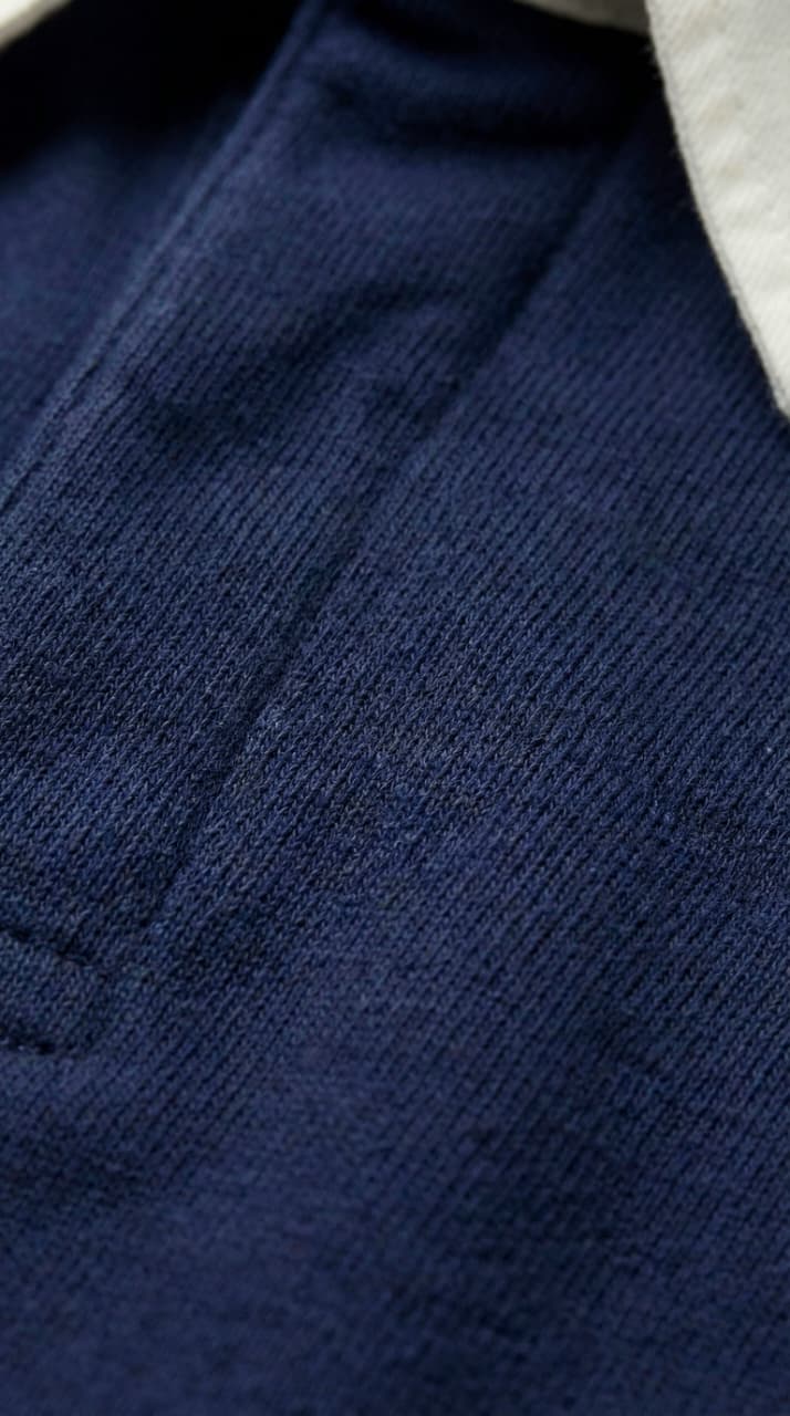 Cropped Rugby Polo (Navy)