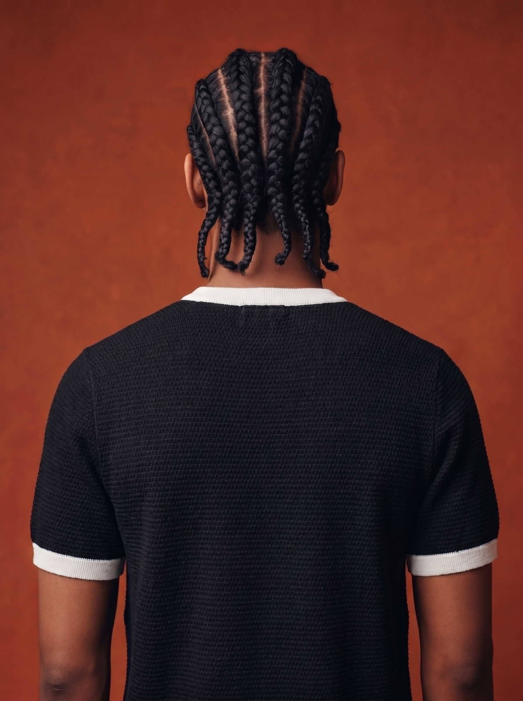 Black Knit Ringer T-Shirt