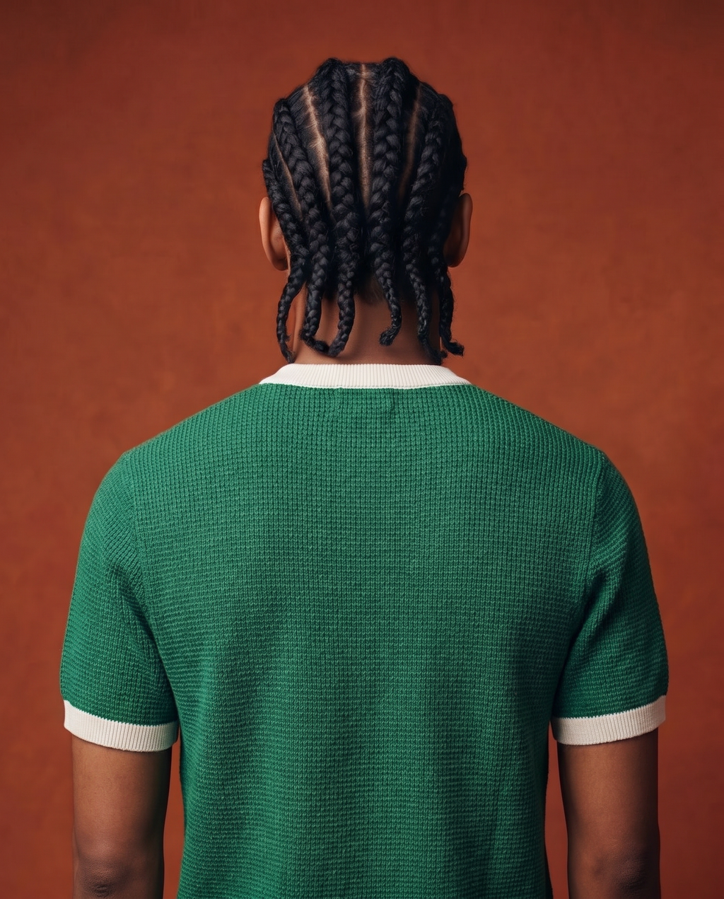 Green Knit Ringer T-Shirt