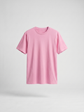 Heavy metallic Pink Relaxed/Regular Fit Plain Basic T- Shirt