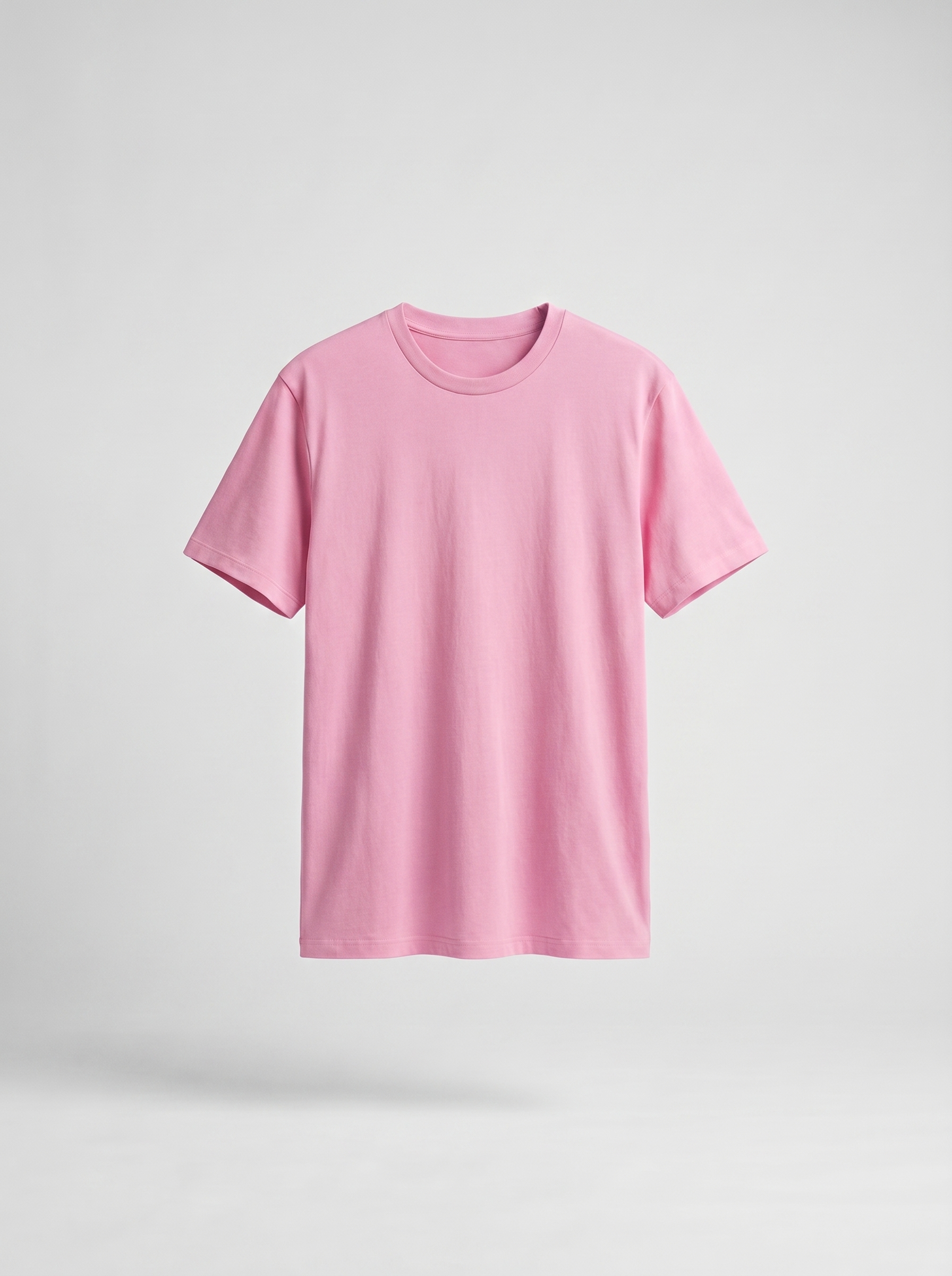 Heavy metallic Pink Relaxed/Regular Fit Plain Basic T- Shirt