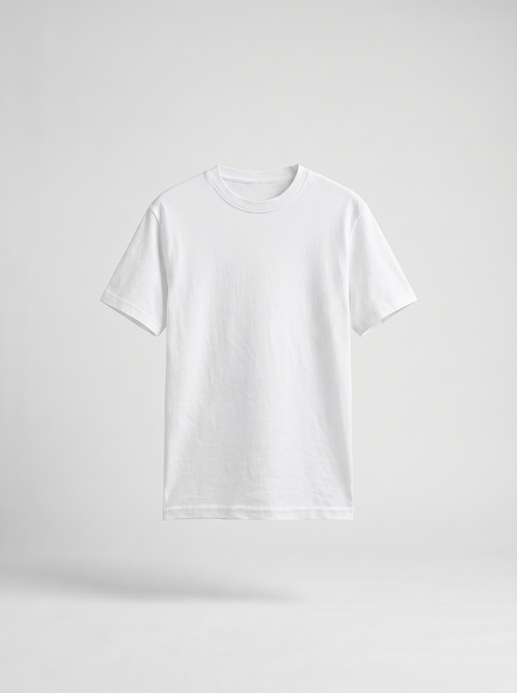 Heavy White Relaxed/Regular Fit Plain Basic T- Shirt