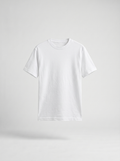 Heavy White Relaxed/Regular Fit Plain Basic T- Shirt