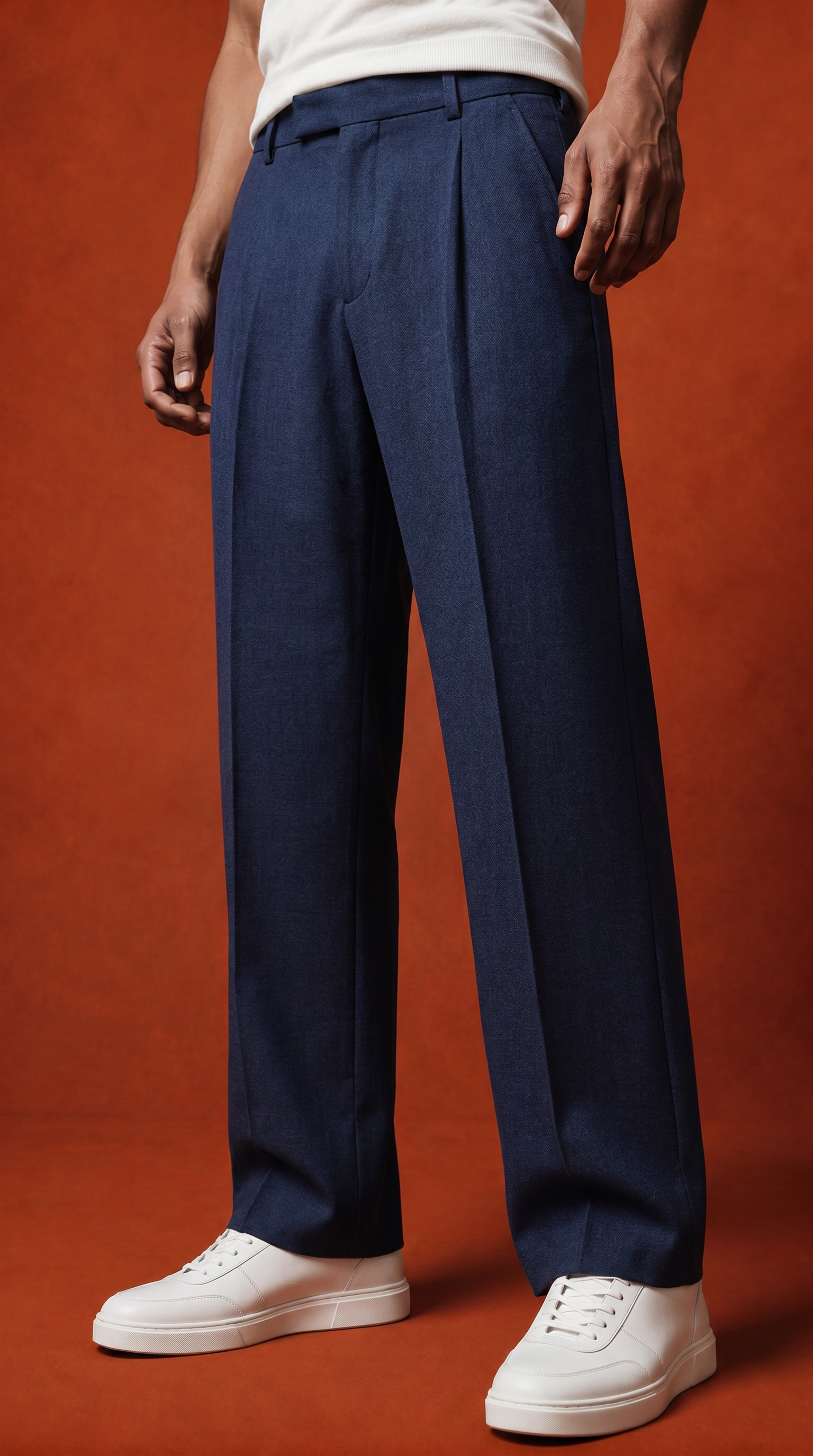SOLID PLEATED KOREAN PANTS