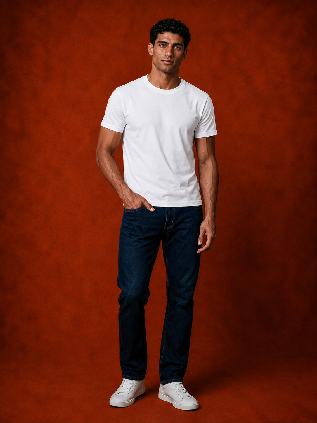 Heavy White Relaxed/Regular Fit Plain Basic T- Shirt